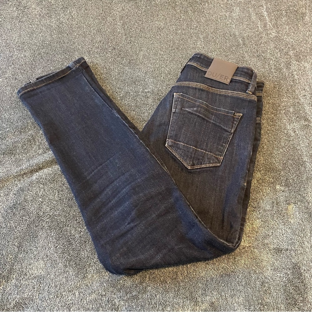 Du/er Men's Dark Blue Jeans Size 28x30 - Picture 4 of 12
